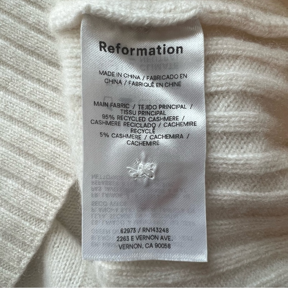 Reformation Capri Oversize Recycled Cashmere & Wool Blend Cardigan - Picture 4 of 6